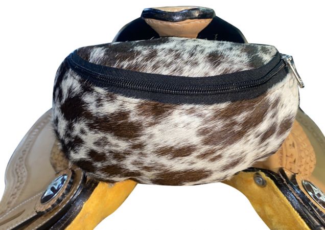 Showman Hair on Cowhide Saddle Pouch #2
